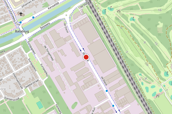 Brandweer-melding op de Dieze, Best op 28 juni, kaart-overzicht