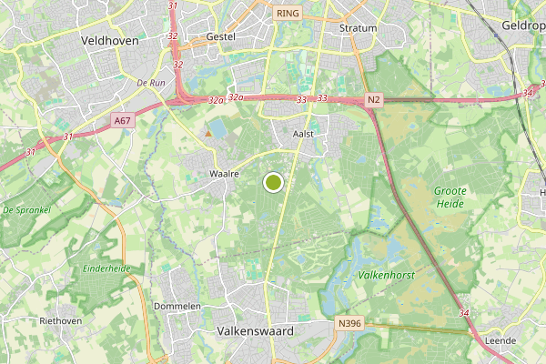 Ambulance-melding op Waalre op 27 juni, kaart-overzicht