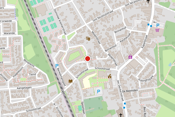 Brandweer-melding op Dominee Kremerstraat, Heeze op 28 juni, kaart-overzicht