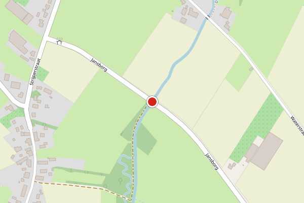 Brandweer-melding op Jansborg, Leende op 28 juni, kaart-overzicht