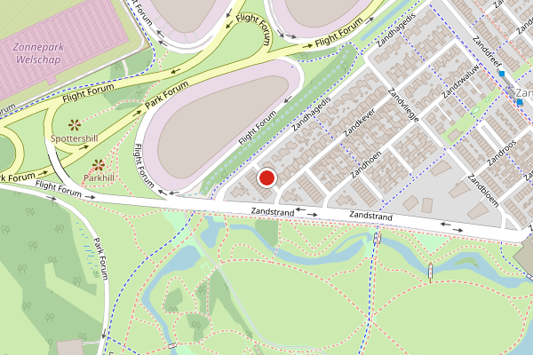 Brandweer-melding op Zandhagedis, Eindhoven op 28 juni, kaart-overzicht