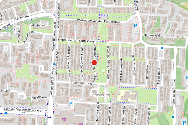 Brandweer-melding op Willem van Ruysbroeckstraat, Geldrop op 28 juni, kaart-overzicht