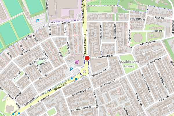 Brandweer-melding op Nuenenseweg, Geldrop op 28 juni, kaart-overzicht
