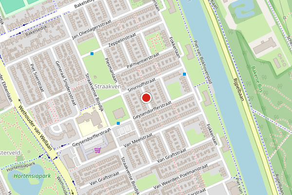 Brandweer-melding op de Lambertstraat, Helmond op 28 juni, kaart-overzicht