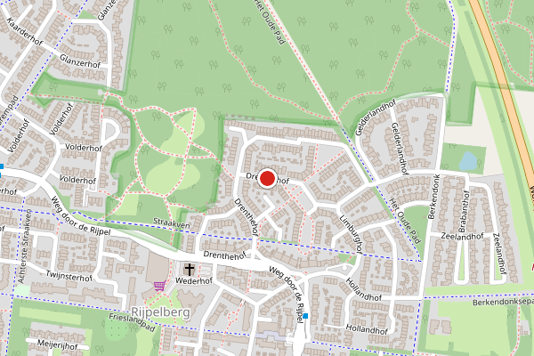 Brandweer-melding op Drenthehof, Helmond op 28 juni, kaart-overzicht