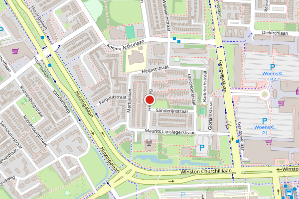 Brandweer-melding op Heliasweg, Eindhoven op 28 juni, kaart-overzicht