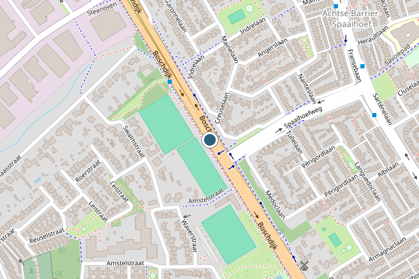 Politie-melding op Boschdijk, Eindhoven op 28 juni, kaart-overzicht