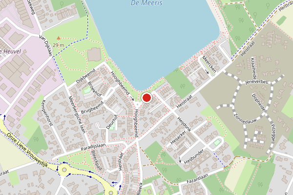 Brandweer-melding op Hooghbeemd, Waalre op 29 juni, kaart-overzicht