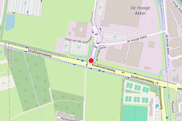 Brandweer-melding op Akker, Geldrop op 28 juni, kaart-overzicht