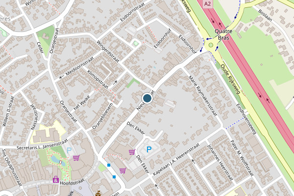 Politie-melding op Nieuwstraat, Best op 29 juni, kaart-overzicht