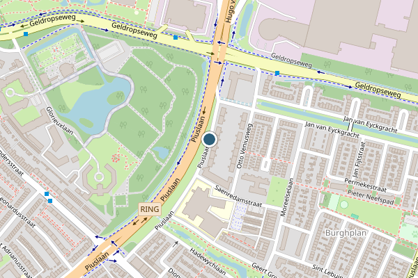 Politie-melding op Piuslaan, Eindhoven op 29 juni, kaart-overzicht