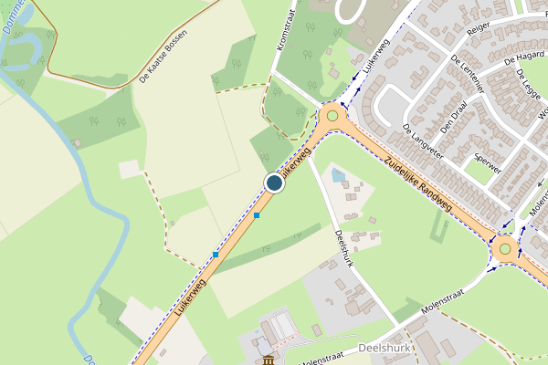 Politie-melding op Luikerweg, Valkenswaard op 29 juni, kaart-overzicht