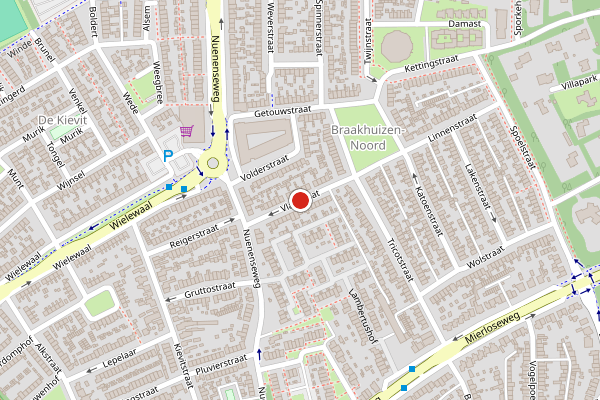 Brandweer-melding op Vlasstraat, Geldrop op 29 juni, kaart-overzicht