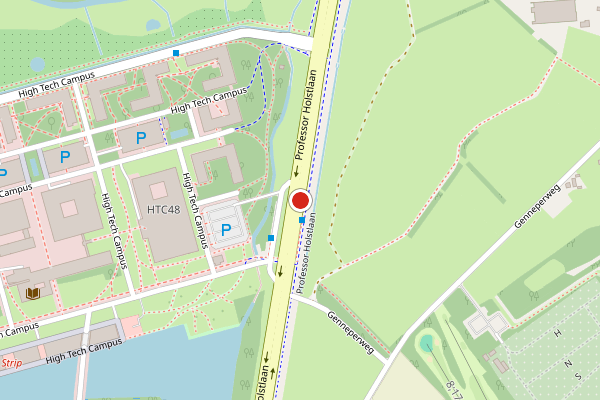 Brandweer-melding op Professor Holstlaan, Eindhoven op 30 juni, kaart-overzicht