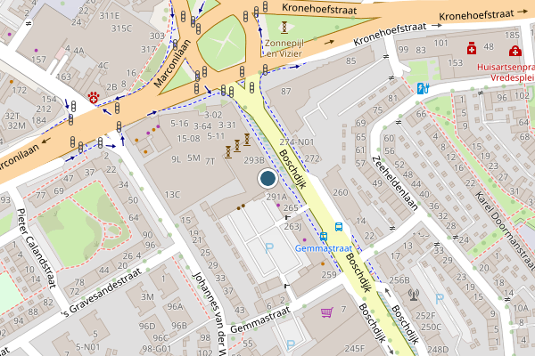 Politie-melding op Boschdijk, Eindhoven op 1 juli, kaart-overzicht