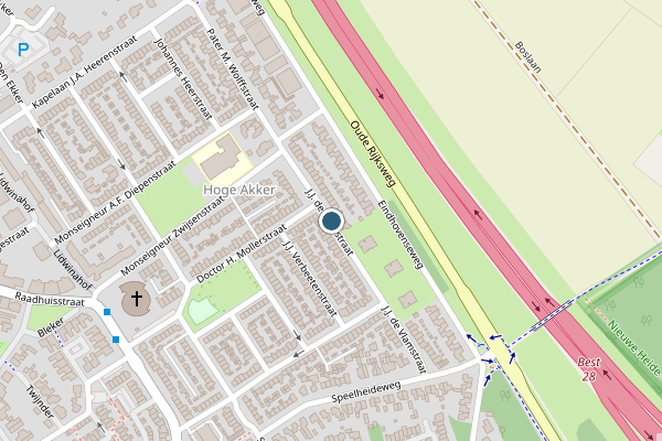 Politie-melding op J.J. de Vlamstraat, Best op 2 juli, kaart-overzicht