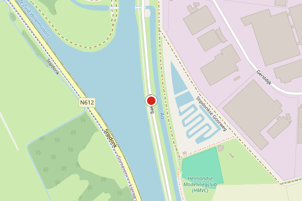 Brandweer-melding op de kade, Helmond op 2 juli, kaart-overzicht