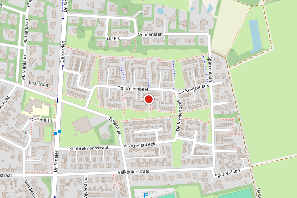 Brandweer-melding op de Kreijenbeek, Valkenswaard op 5 juli, kaart-overzicht