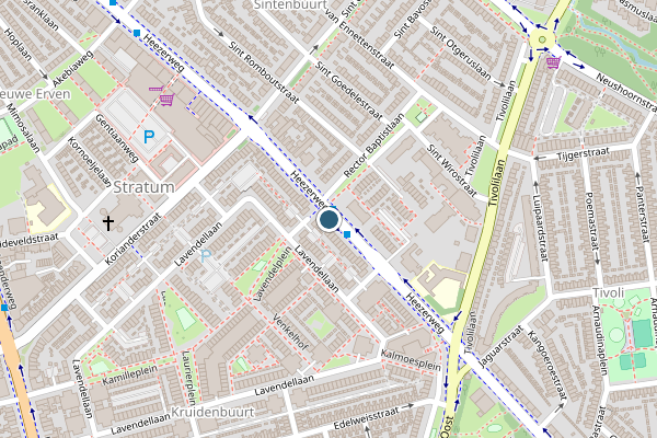 Politie-melding op Heezerweg, Eindhoven op 5 juli, kaart-overzicht