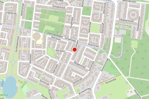 Brandweer-melding op Maaslaan, Helmond op 5 juli, kaart-overzicht