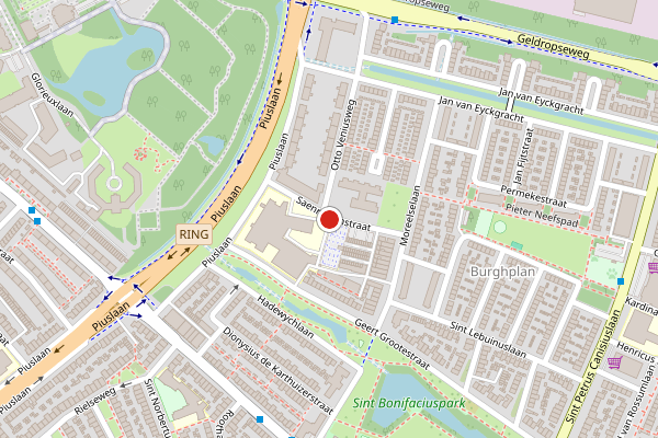 Brandweer-melding op Saenredamstraat, Eindhoven op 6 juli, kaart-overzicht