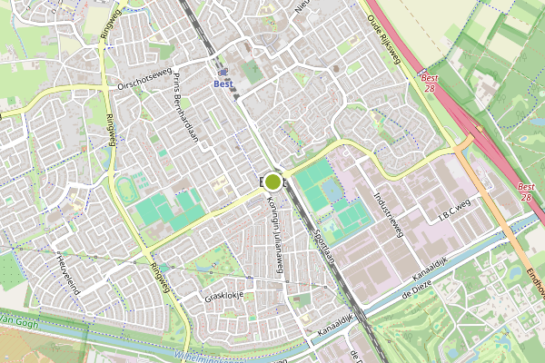 Ambulance-melding op Best op 7 juli, kaart-overzicht