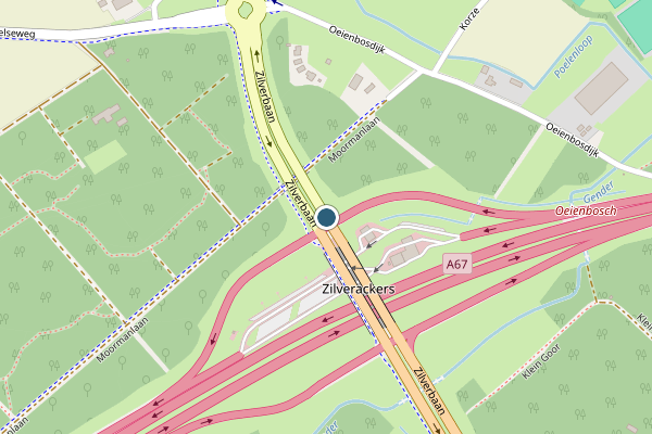Politie-melding op Zilverbaan, Veldhoven op 6 juli, kaart-overzicht