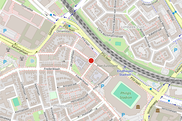 Brandweer-melding op Gerard Philipslaan, Eindhoven op 7 juli, kaart-overzicht
