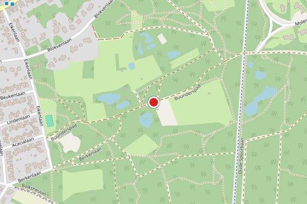 Brandweer-melding op Buunderspad, Waalre op 7 juli, kaart-overzicht
