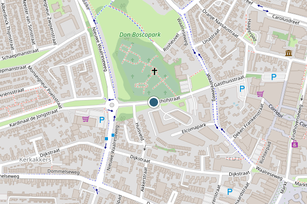 Politie-melding op Kerkhofstraat, Valkenswaard op 8 juli, kaart-overzicht