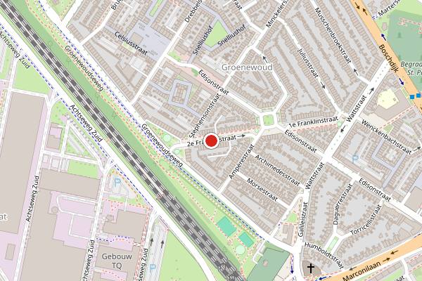 Brandweer-melding op 2e Franklinstraat, Eindhoven op 8 juli, kaart-overzicht