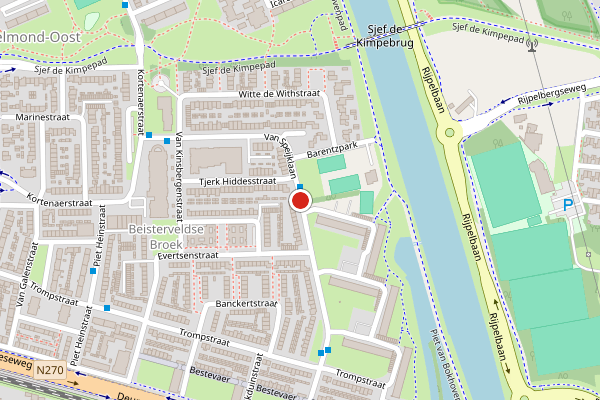 Brandweer-melding op van Speijklaan, Helmond op 10 juli, kaart-overzicht