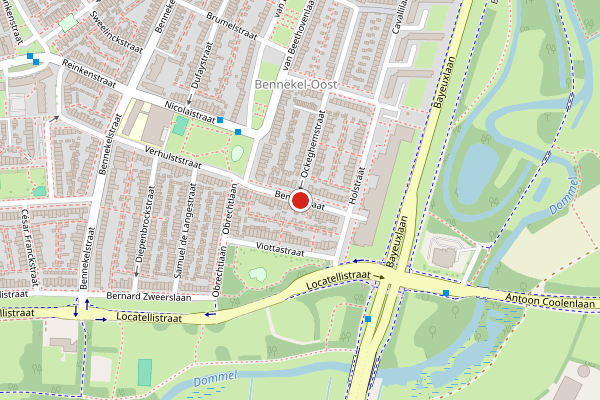 Brandweer-melding op Benoitstraat, Eindhoven op 10 juli, kaart-overzicht