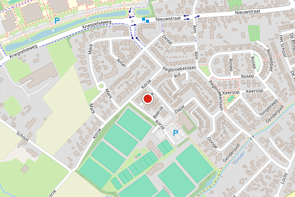Brandweer-melding op Beerze, Veldhoven op 11 juli, kaart-overzicht