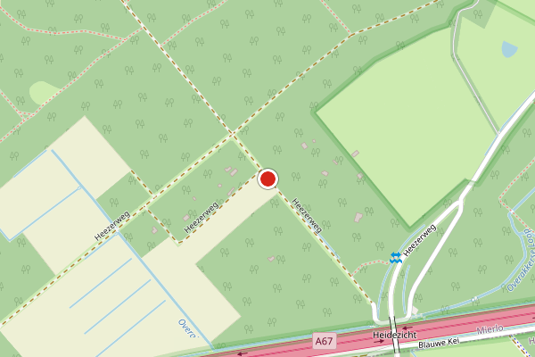 Brandweer-melding op Heezerweg, Mierlo op 11 juli, kaart-overzicht
