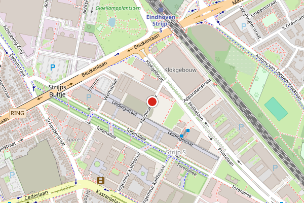 Brandweer-melding op Ketelhuisplein, Eindhoven op 12 juli, kaart-overzicht
