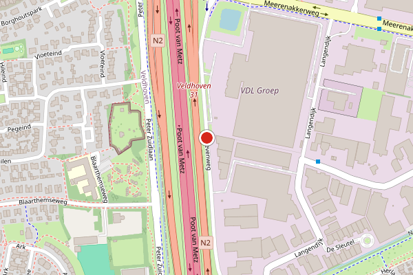 Brandweer-melding op Hoevenweg, Eindhoven op 12 juli, kaart-overzicht
