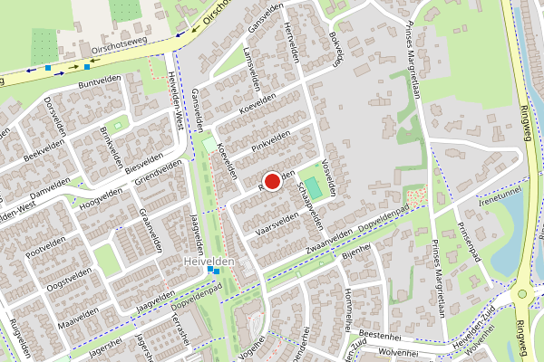 Brandweer-melding op Reevelden, Best op 13 juli, kaart-overzicht