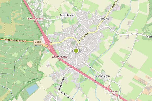 Ambulance-melding op Leende op 13 juli, kaart-overzicht