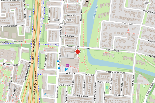 Brandweer-melding op Cassandraplein, Eindhoven op 14 juli, kaart-overzicht