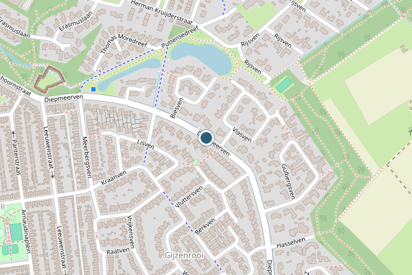 Politie-melding op Diepmeerven, Eindhoven op 17 juli, kaart-overzicht