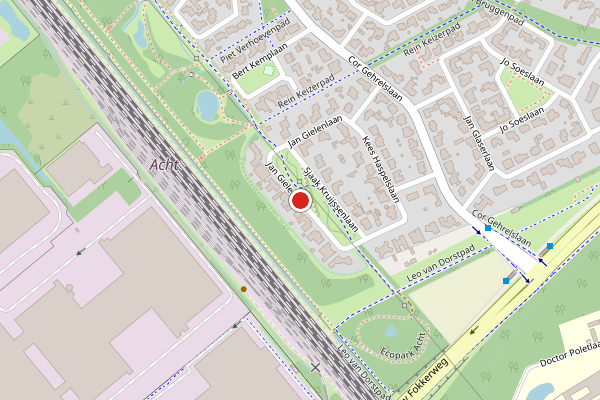 Brandweer-melding op Jan Gielenlaan, Eindhoven op 20 juli, kaart-overzicht