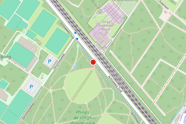 Brandweer-melding op Achtseweg Zuid, Eindhoven op 20 juli, kaart-overzicht