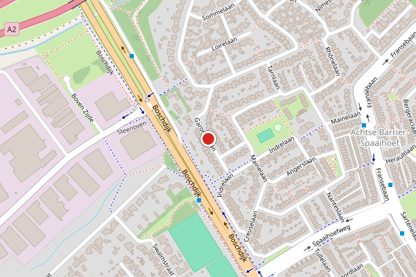 Brandweer-melding op Garonnelaan, Eindhoven op 20 juli, kaart-overzicht