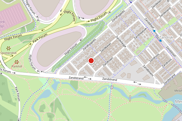 Brandweer-melding op Zandkever, Eindhoven op 21 juli, kaart-overzicht