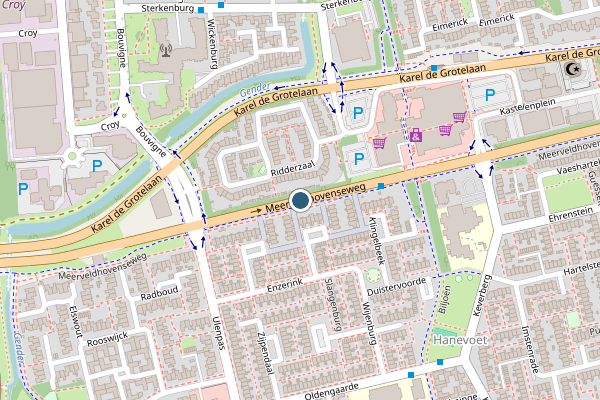 Politie-melding op Meerveldhovenseweg, Eindhoven op 22 juli, kaart-overzicht
