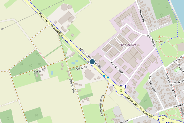 Politie-melding op Onze Lieve Vrouwedijk, Waalre op 23 juli, kaart-overzicht