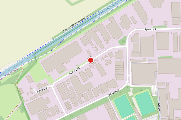 Brandweer-melding op Spaarpot, Geldrop op 23 juli, kaart-overzicht