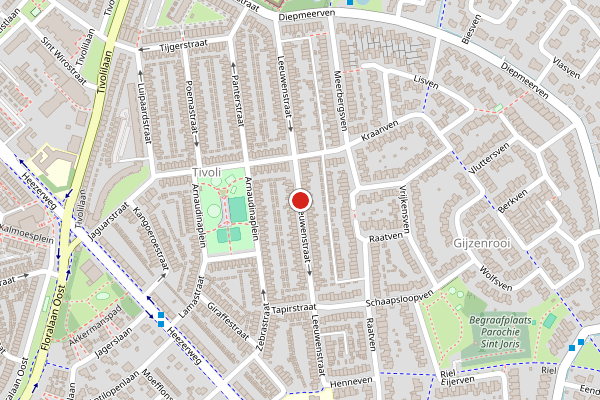 Brandweer-melding op Leeuwenstraat, Eindhoven op 25 juli, kaart-overzicht