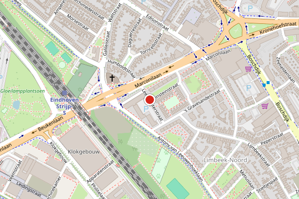 Brandweer-melding op Leeghwaterstraat, Eindhoven op 26 juli, kaart-overzicht